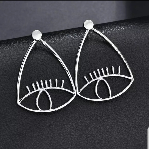 Fashion Jewelry Jewelry - 3/$30 Silver Evil Eye Statement Earrings